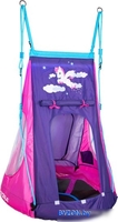 Подвесные качели Hudora 90 с палаткой Pony LED 72149 - фото