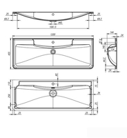 Умывальник BelBagno BB1200/455-LV-MR-ALR - фото2