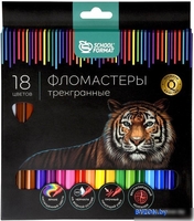 Фломастеры Schoolformat Дикая планета ФЛ18-ДПЛ (18 цв) - фото