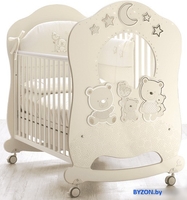Классическая детская кроватка Italbaby Happy Family Oblo 070.0800-0006 (кремовый) - фото