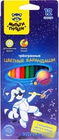 Набор цветных карандашей Мульти-пульти Енот в космосе CP_29296 (12 цветов) - фото