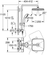Душевая система Grohe QuickFix Vitalio Start 250 CUBE 26697000 - фото2