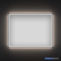 Wellsee Зеркало с фронтальной LED-подсветкой 7 Rays' Spectrum 172201390, 100 х 80 см (с сенсором и регулировкой яркости освещения) - фото