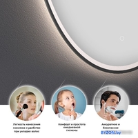 Wellsee Зеркало с фронтальной LED-подсветкой 7 Rays' Spectrum 172200250, 85 х 85 см (с сенсором и регулировкой яркости освещения) - фото2