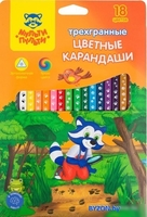 Набор цветных карандашей Мульти-пульти Енот-следопыт CP_20539 (18 цв) - фото