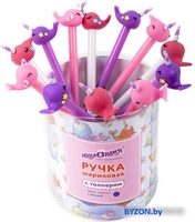 Ручка шариковая Юнландия Кит-Единорог 143783 (в ассортименте) - фото