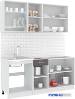 Готовая кухня Кортекс-мебель Корнелия Лира-лайт 1.8м (капучино/оникс/дуб бунратти) - фото2