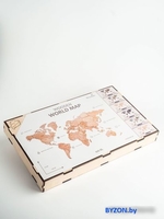 Пазл Woodary Карта мира на английском языке XL 3197 - фото2