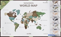 Пазл Woodary Карта мира на английском языке XXL 3192 - фото2