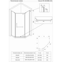 Душевой уголок Veconi RV-36B RV36B-90-01-C5 - фото2