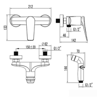 Гигиенический душ Lemark LM3718GM - фото2