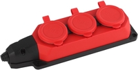 Колодка удлинителя ЭРА K-3e-RED-IP44 Б0044552 - фото