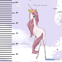 Виниловые обои Citydecor Princess 19 400x260, карта мира с ростомером - фото2