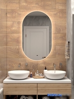 Континент Зеркало Fleur Led 70x120 (бесконтактный сенсор, холодная подсветка) - фото
