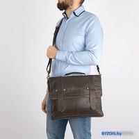 Мужская сумка Poshete 253-01256-26-DBW (коричневый) - фото2
