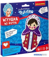 Набор для создания поделок/игрушек Bondibon Елочная игрушка из фетра. Матрешка ВВ3008 - фото2