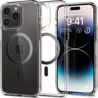 Чехол для телефона Spigen Ultra Hybrid iPhone 14 Pro Max MagFit ACS04827 (carbon fiber) - фото