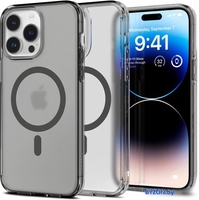Чехол для телефона Spigen Ultra Hybrid iPhone 14 Pro Max MagFit ACS05582 (черный) - фото