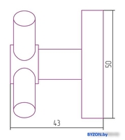 Крючок для ванны Сунержа Виктория настенная (L 50) 00-3007-0000 - фото2