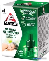 Жидкость для фумигатора Раптор От комаров 30+10 ночей - фото