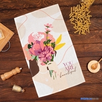 Полотенце Доляна You are beautiful 7516059 (розовый) - фото