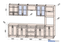 Готовая кухня Интерлиния Тренд 3.0В (луна/луна/бискайская сосна) - фото2