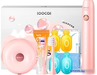 Электрическая зубная щетка Soocas D3 (футляр c функцией UVC стерилизации, 2 насадки, розовый) - фото