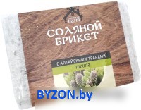 Соляной брикет для бани Соляная баня С алтайскими травами Пихта - фото