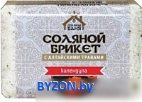 Соляной брикет для бани Соляная баня С алтайскими травами и календулой - фото