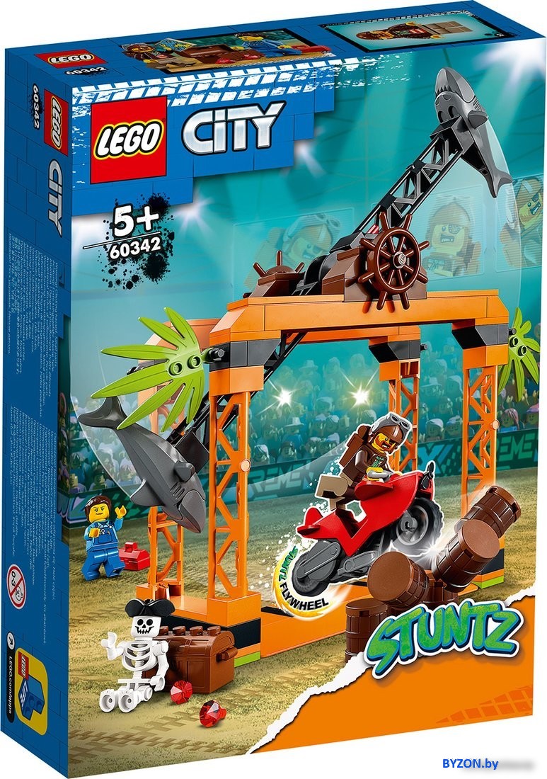 Конструктор LEGO City 60342 Трюковое испытание Нападение акулы Конструктор LEGO City 60342 Трюковое испытание Нападение акулы