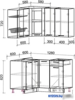 Готовая кухня Интерлиния Мила 12x13 без столешницы (белый платинум) - фото2