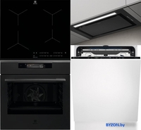 Комплект встраиваемой техники Electrolux KOEAP31WT + EIT61443B + KECB8300L + Elica Lane BL MAT/A/52 - фото