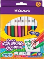 Фломастеры Luxor Coloring 6101/12 BOX (12цв) - фото