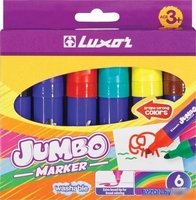 Фломастеры Luxor Jumbo 6190/Box (6цв) - фото
