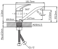 Смеситель Cronwil CD038-48 - фото2