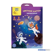 Набор цветного картона Мульти-пульти Енот в космосе КЦп8-8_44861 (8 цв) - фото