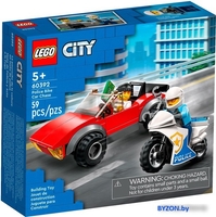 Конструктор LEGO City 60392 Полицейская погоня на байке - фото