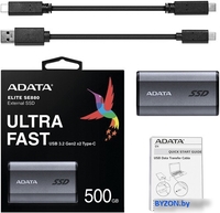 Внешний накопитель ADATA Elite SE880 500GB AELI-SE880-500GCGY - фото2