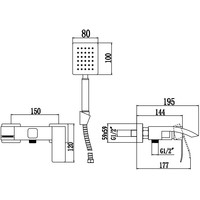 Смеситель Savol FS8624-1 - фото2