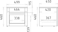 Тумба Рэйгрупп Bromo ТК-09 1Y 50x46x45 ТК-09 VL (дуб веллингтон) - фото2