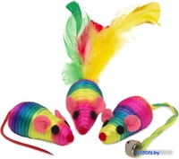 Игрушка для кошек Triol XW7015 22141030 (3 радужные мыши) - фото