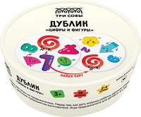 Детская настольная игра Три совы Дублик. Цифры и фигуры НИ_49425 - фото