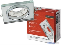 Точечный светильник In Home GX53R-glass SMR под лампу GX53 Квадрат 4690612014128 (зеркальный) - фото