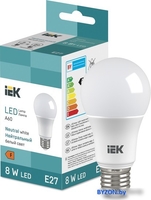 Светодиодная лампочка IEK LED Bulb A60 710lm 4000K E27 - фото