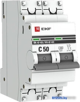 Выключатель автоматический EKF ВА 47-63 2P 50А (C) 4.5kA PROxima mcb4763-2-50C-pro - фото