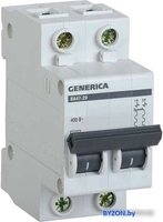 Выключатель автоматический Generica ВА 47-29 2Р 20А 4.5кА MVA25-2-020-C - фото