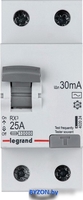 Устройство защитного отключения Legrand RХ3 2P 25A 30mA 10kA 2M тип АС 402024 - фото