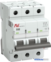 Выключатель автоматический EKF Averes AV-6 3P 32A (D) 6kA mcb6-3-32D-av - фото