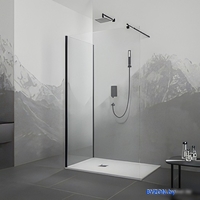 Душевой уголок RGW WA-005-1B 100x110 (черный/прозрачное стекло) - фото2