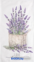 Полотенце Этель Lavender 7588539 (зеленый/белый/фиолетовый) - фото